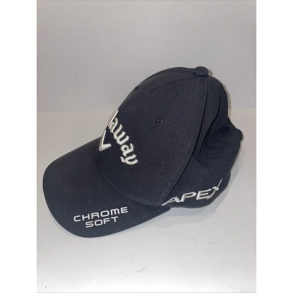 Calloway V Black White Adjustable Ball Cap Excellent Condition